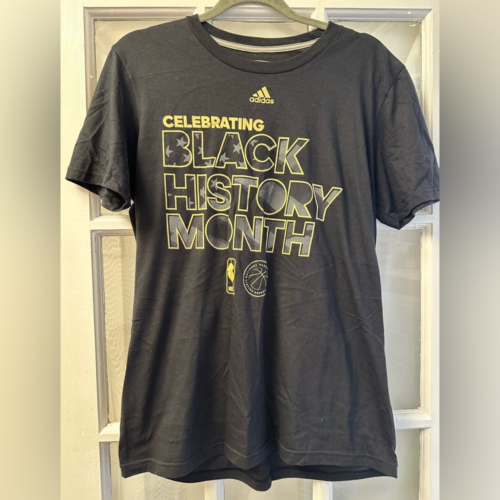 Adidas Black and Yellow Graphic Tee